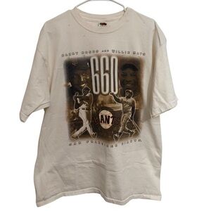 Fruit of the Loom Vintage 2004 Barry Bonds Willie Mays San Francisco Giants XL